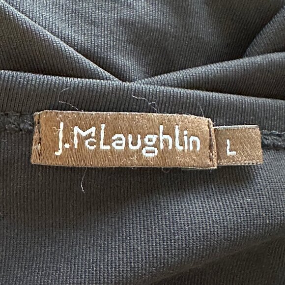 J. McLaughlin Women's Long Sleeve Crew Neck Top Black Size Large - Picture 5 of 6